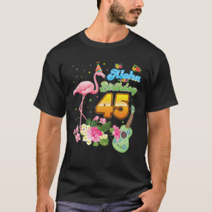 Camiseta Aloha Hawaii 45º Aniversário Flamingo H, 45 Anos