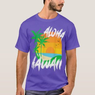 Camiseta Aloha Hawaii combinando roupas havaianas para a fa