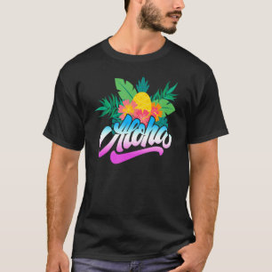 Camiseta Aloha Hawaii Da Ilha Sente A Flor Aloha
