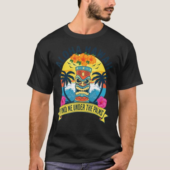 Camiseta Aloha Hawaii Da Ilha Sente A Flor De Aloha (Frente)