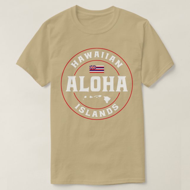 Camiseta Aloha Hawaii da ilhaHawaii Flag Aloha Hawa (Frente do Design)