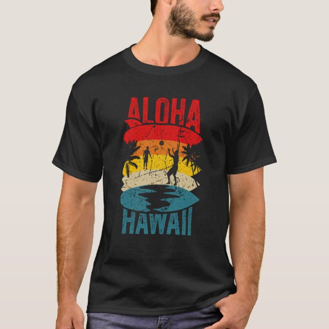 Camiseta Aloha Hawaii Family Trip 2023 Surfing Tourism Meme (Frente)