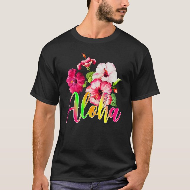 Camiseta Aloha Hawaii Flower Summer Family Vacation hibiscu (Frente)