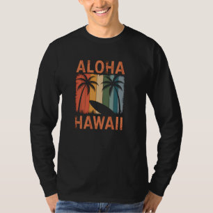 Camiseta Aloha Hawaii Hawaii Palm Beach Surfboard Surf Fu
