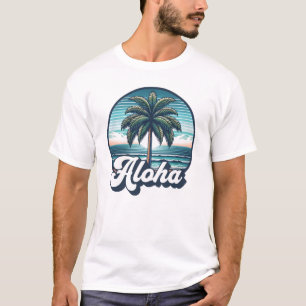 Camiseta Aloha Hawaii Ilhas Hawaii Palm Tree Beach Vacay
