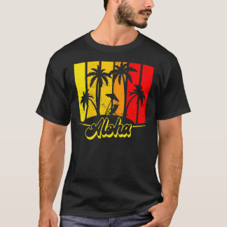 Camiseta Aloha Hawaii Ilhas Hawaii Palm Trees Beach Va
