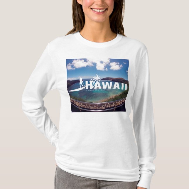 Camiseta Aloha Hawaii Islands Levanta-Se remando (Frente)