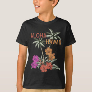 Camiseta Aloha Hawaii Luau Hawaiian Hibiscus Flowers Vacati