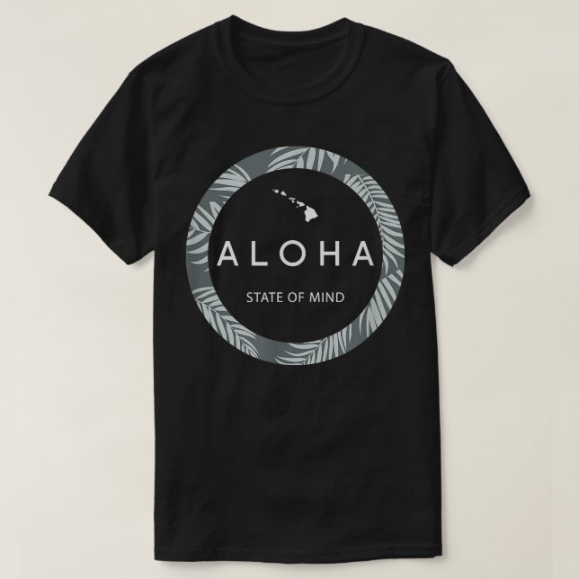 Camiseta Aloha Hawaii Palm Tree sente a Aloha Hawaiian Sp (Frente do Design)