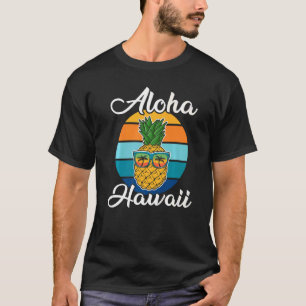 Camiseta Aloha Hawaii praia havaiana abacaxi havaiana Pre