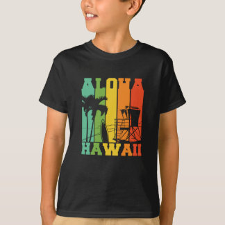 CAMISETA ALOHA HAWAII RETRO COLORIDO