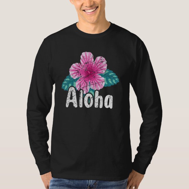 Camiseta Aloha Hawaii Surfing Retro Sunset 3 (Frente)