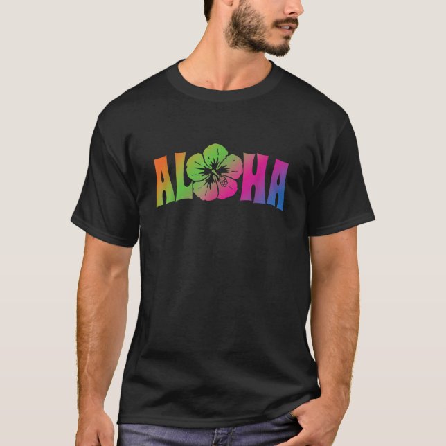 Camiseta Aloha Hawaii Trip Summer Vacines Mulheres Beac (Frente)