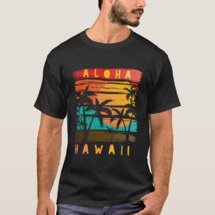 Camiseta Aloha Hawaii Tropical Beach Paradise Vintage Sunse