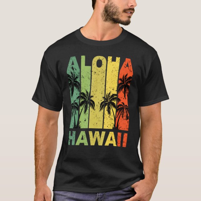 Camiseta Aloha Hawaii Tropical Summer Vacation Hawaiian Isl (Frente)