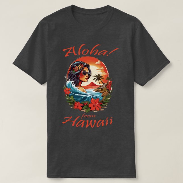 Camiseta Aloha Hawaii TShirt 1 (Frente do Design)