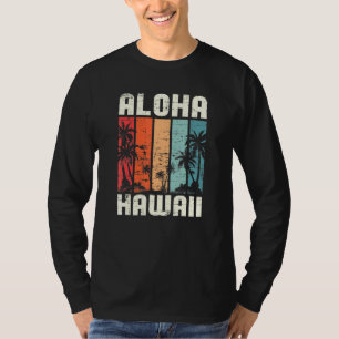 Camiseta Aloha Hawaiian Beach Palm Trees Summer Vaces Ha