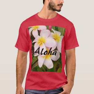 Camiseta Aloha Hawaiian Frangipani Blossoms Plumerias