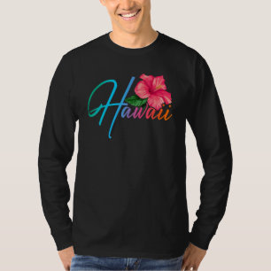 Camiseta Aloha Hawaiian Hibiscus Flowers Hawaii Beach Luau