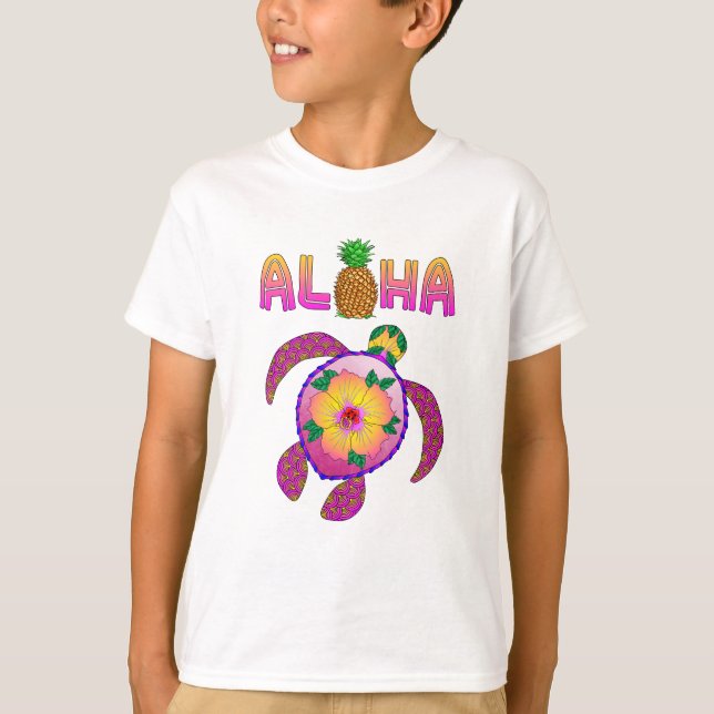 Camiseta Aloha Hawaiian Honu Turtle (Frente)