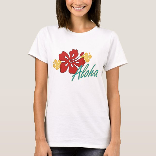Camiseta Aloha Hibiscus (Frente)