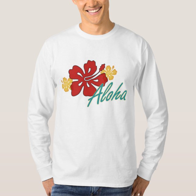 Camiseta Aloha Hibiscus (Frente)