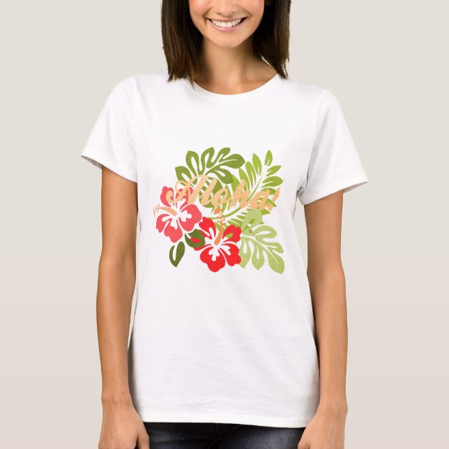 Camiseta Aloha Hibiscus (Frente)