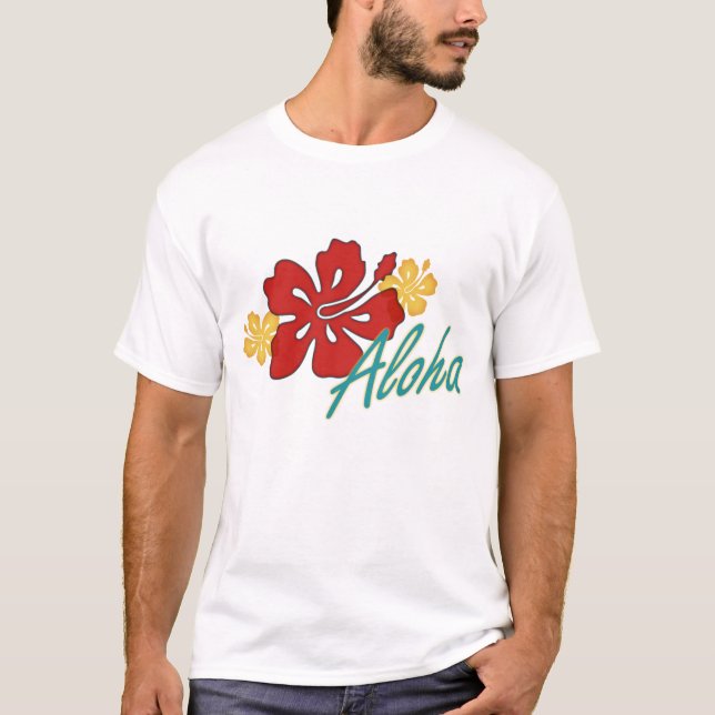 Camiseta Aloha Hibiscus (Frente)