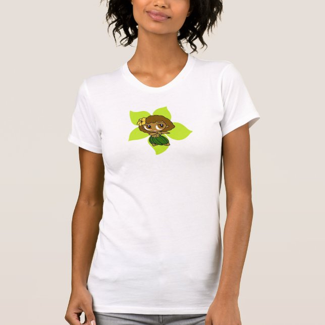 Camiseta Aloha Honys Hawaicus Hibiscus Hula Girl (Frente)
