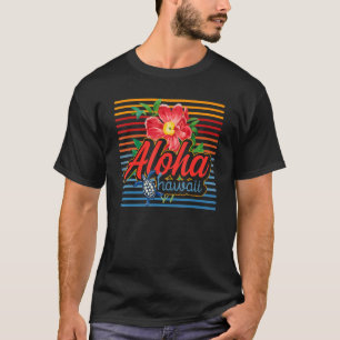 Camiseta Aloha Ilhas Havaianas Surf do Havaí Flor Hibiscus
