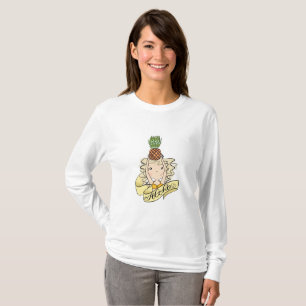 Camiseta Aloha menina com abacaxi