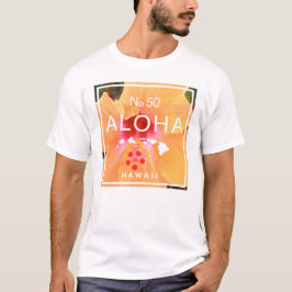 Camiseta Aloha n.o 50 Orange Hibiscus