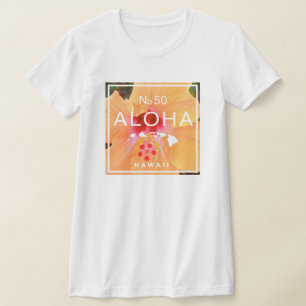 Camiseta Aloha n.o 50 Orange Hibiscus