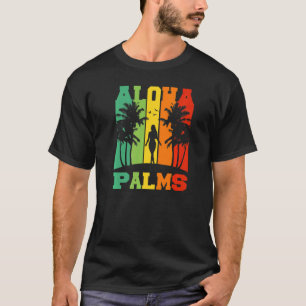 Camiseta Aloha Palms Tropical Island Tiki Party Hawaii