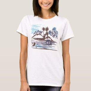 Camiseta Aloha parte superior do círculo do Bella Flowy da