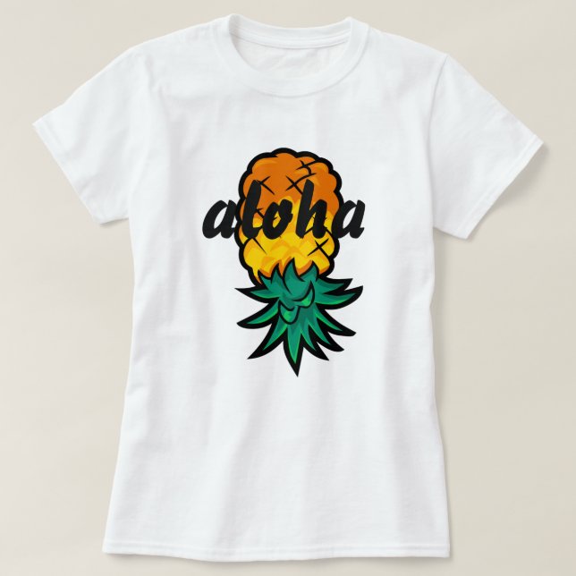 Camiseta Aloha Pineapple (Frente do Design)