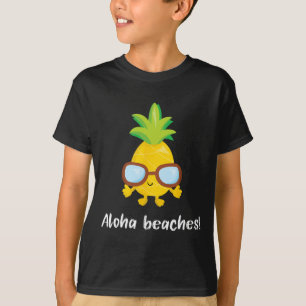 Camiseta Aloha Praias Abacaxi Gráfico Com Presente De Pulga