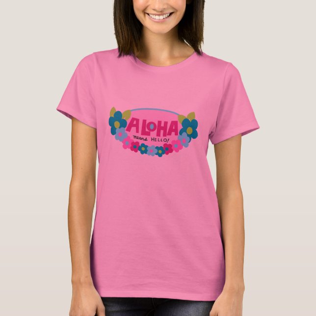 Camiseta Aloha Quer Dizer Olá, Hawaiian Tie-Dye (Frente)