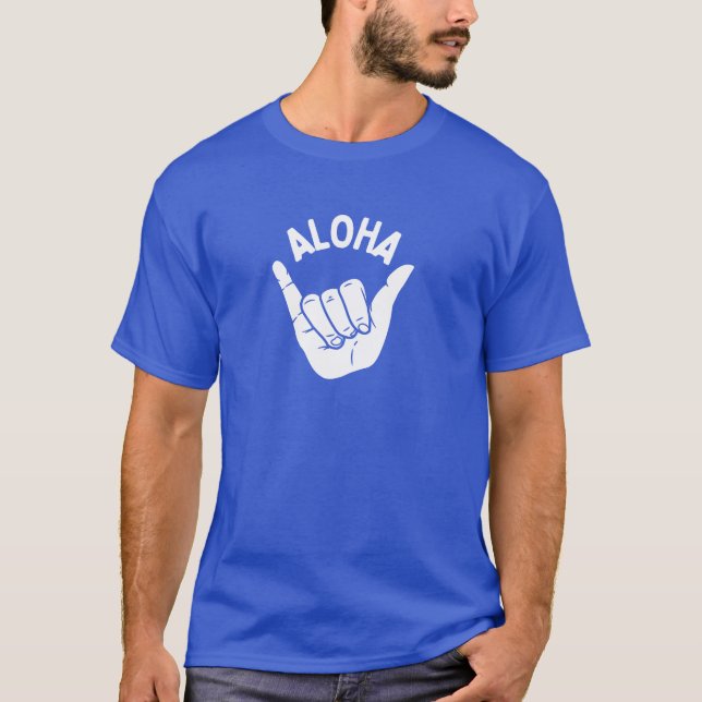 Camiseta Aloha Shaka Sign Surf Cool (Frente)
