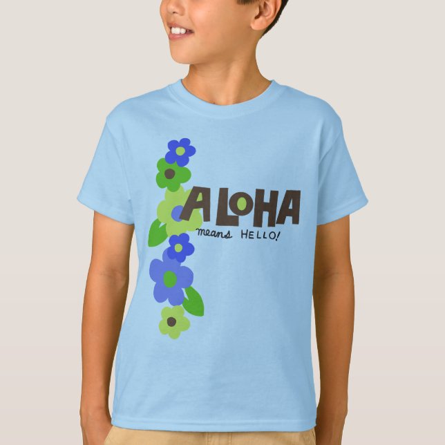 Camiseta Aloha significa Hello Hawaiian Floral (Frente)