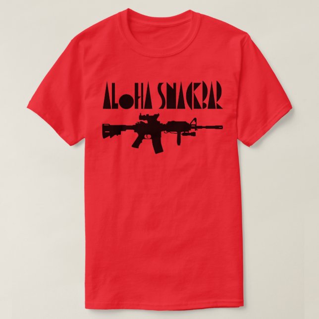 Camiseta Aloha Snackbar AR15 Patriot Americano (Frente do Design)