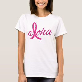 Camiseta Aloha Spirit Pink Ribbon Design for Breast Cancer