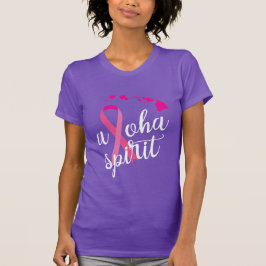 Camiseta Aloha Spirit Pink Ribbon Design for Breast Cancer