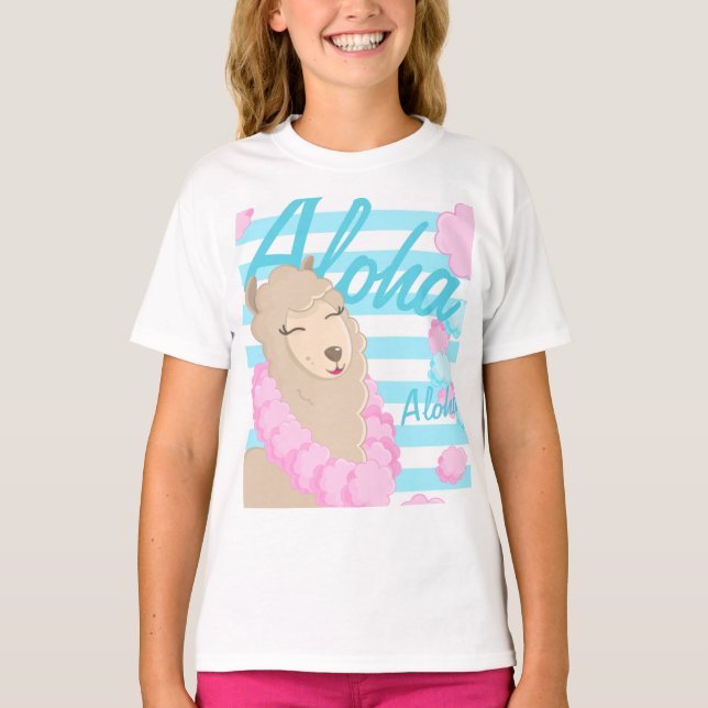 Camiseta Aloha Summer Hawaii Llama (Frente)