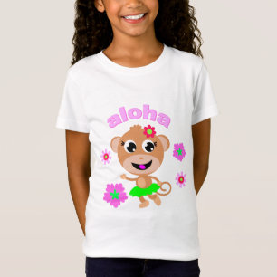 Camiseta aloha T da tela do macaco