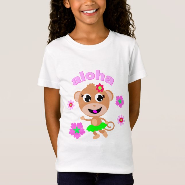 Camiseta aloha T da tela do macaco (Frente)