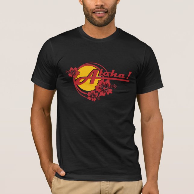 Camiseta Aloha t-shirt dos homens (Frente)