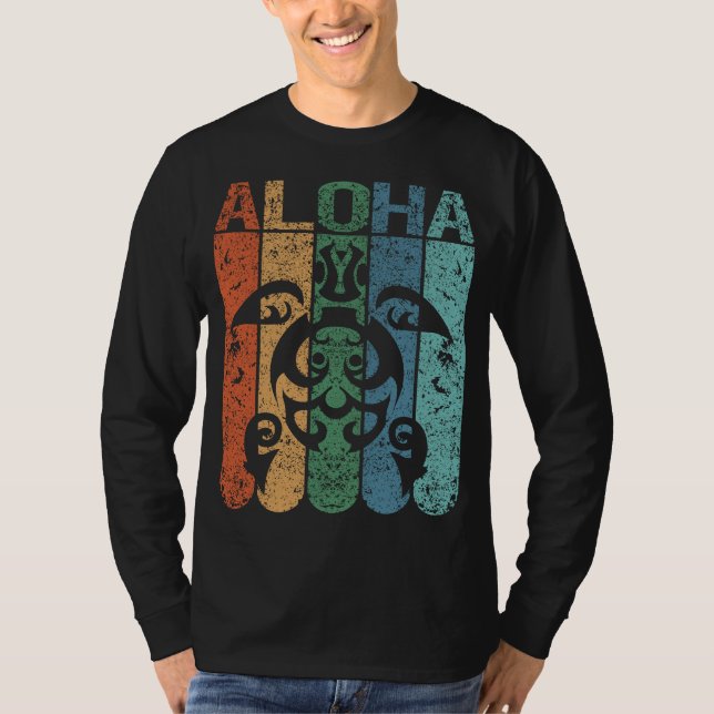 Camiseta Aloha (Tartaruga Tribal Havaiana) (Frente)