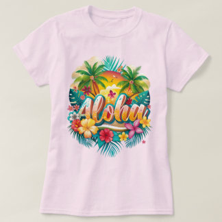 Camiseta Aloha Tropical Paraíso - Havaí vibrante