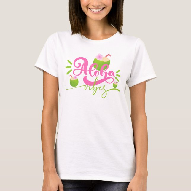 Camiseta Aloha Vibes Mulheres (Frente)